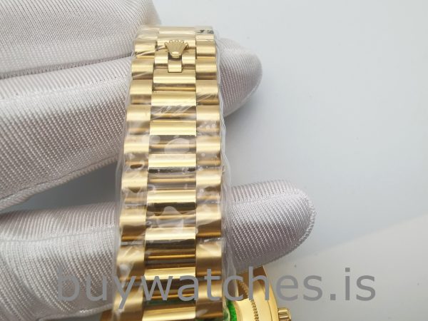 Rolex Day-Date 228348RBR Ceas automat cu aur 18k cu diamante de 40 mm