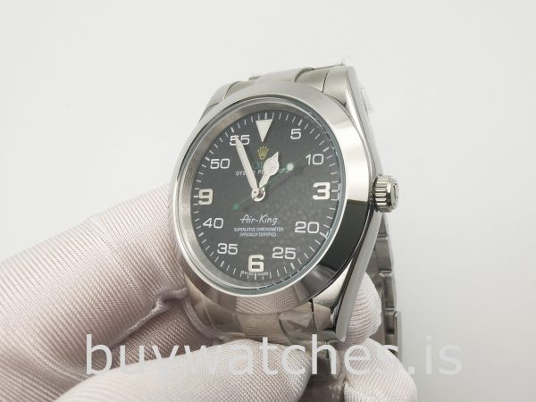 Rolex Air-king 116900 Ceas automat pentru bărbați, negru, din oțel, de 40 mm