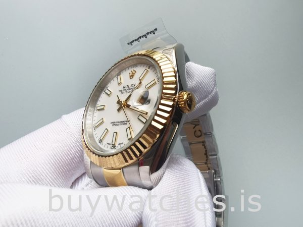 Rolex Datejust Oyster White Stk Asian 2813 Ceas automat automat pentru bărbați