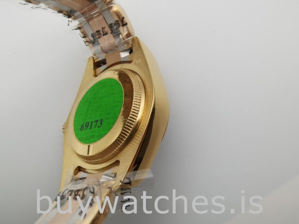 Rolex Datejust 80299 Ceas cu cadran alb de aur de 18 mm pentru femei de 18 mm