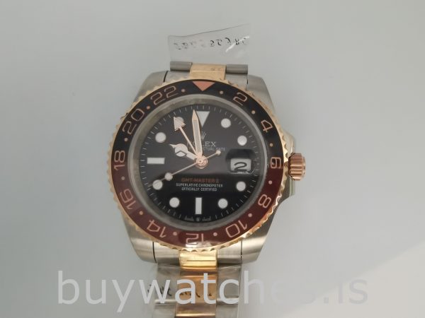 Rolex GMT-Master 126711 Ceas bărbătesc cu cadran negru din oțel de 40 mm