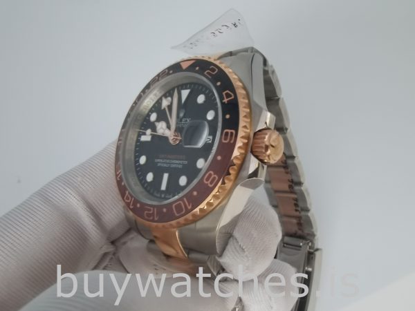 Rolex GMT-Master 126711 Ceas bărbătesc cu cadran negru din oțel de 40 mm