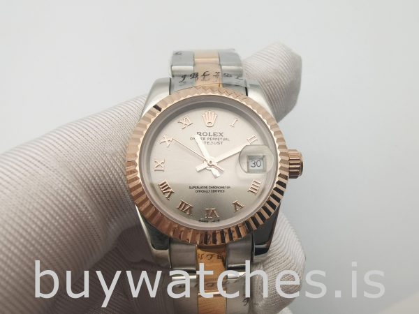 Rolex Datejust 179171 Ceas automat Lady Grey 26mm din oțel din aur roz