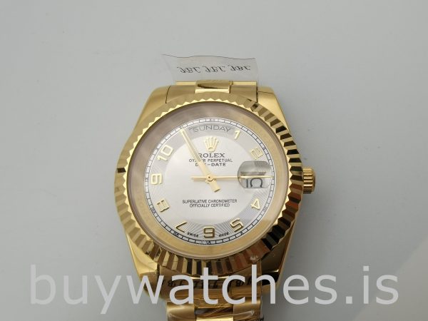 Rolex Day-Date II 218238 Ceas bărbătesc cu cadran argintiu de 41 mm