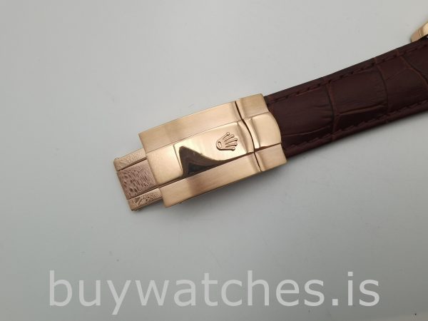Rolex Sky-Dweller 326135 Ceas din piele cu ciocolată 42 mm Ceas automat