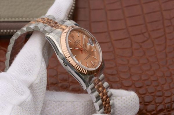 Rolex Datejust 116231 Replica Ceas cu cadran din aur roz de dama de 36 mm