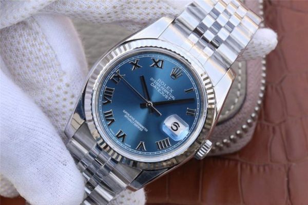 Rolex Datejust 116234 Replica Ceas albastru 36 mm Lady Silver Watch